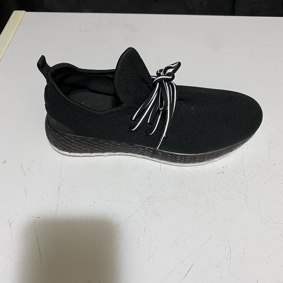 New Qupid black sneakers with black and white lace size 9